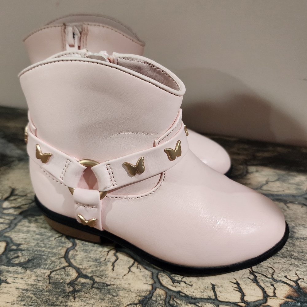 Cat & Jack Light Pink Butterfly Boots